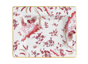 Ginori Oro Di Doccia Magenta Rectangular Vide Poche - 6" x 7.5"